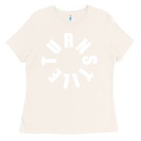 Bone TURNSTILE WHITE ON BLACK. Ladies Tee - artisFamous
