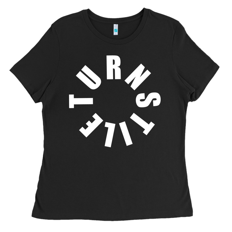 Turnstile White On Black. Ladies Tee by artisFamous | Teevron