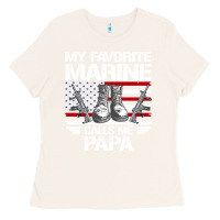 Bone marine papa, gifts my favorite marine calls me pa pa military mother Ladies Tee - artisFamous