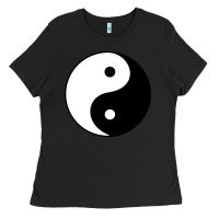 Black Yin and yang Ladies Tee - artisFamous