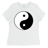 White Yin and yang Ladies Tee - artisFamous