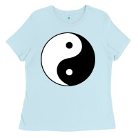 Baby Blue Yin and yang Ladies Tee - artisFamous