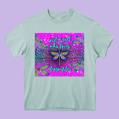 Just A Girl Who Loves Dragonfiles Heavy Core Tee Designed By Tumblerdesignbyshophia