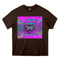 Chocolate Brown just a girl who loves dragonfiles Heavy Core Tee - TumblerDesignByShophia