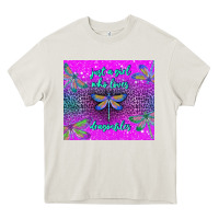 Cream just a girl who loves dragonfiles Heavy Core Tee - TumblerDesignByShophia