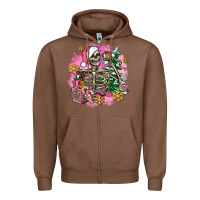 Chestnut pink coffee gifts christmas skeleton coffee Zipper Hoodie - AdoDesignShop