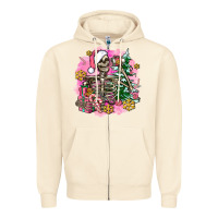 Sandshell pink coffee gifts christmas skeleton coffee Zipper Hoodie - AdoDesignShop