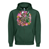 Sports Green pink coffee gifts christmas skeleton coffee Zipper Hoodie - AdoDesignShop