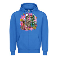 True Royal pink coffee gifts christmas skeleton coffee Zipper Hoodie - AdoDesignShop