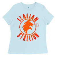 Baby Blue italian stallion Ladies Tee - artisFamous