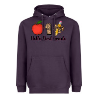 Plum hello first grade leopard 3200x2400 Heavyweight Hoodie - AdoDesignShop