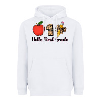 White hello first grade leopard 3200x2400 Heavyweight Hoodie - AdoDesignShop