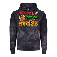 Cloud Black Santa's Favorite Nurse Vintage Hoodie - FaDigitalArtStudio