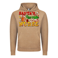 Vintage Coffee Santa's Favorite Nurse Vintage Hoodie - FaDigitalArtStudio