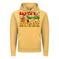 Vintage Mustard Santa's Favorite Nurse Vintage Hoodie - FaDigitalArtStudio
