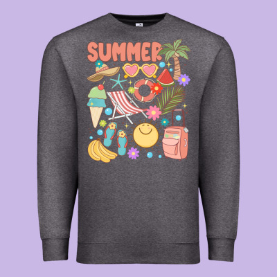Retro Summer Premium Sweatshirt Designed By Jahusdesignshop