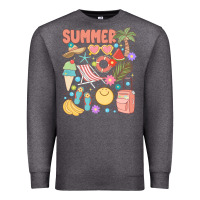 Charcoal Heather retro summer Premium Sweatshirt - JahusDesignShop