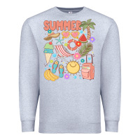 Heather Grey retro summer Premium Sweatshirt - JahusDesignShop
