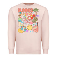 Pale Pink retro summer Premium Sweatshirt - JahusDesignShop