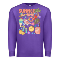 Purple retro summer Premium Sweatshirt - JahusDesignShop