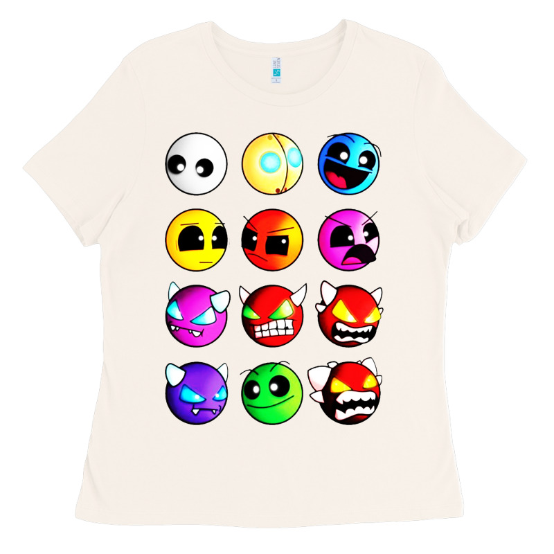 Geometry Dash Difficulty  Faces Ladies Tee by artisFamous | Teevron
