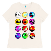 Bone geometry dash difficulty  faces Ladies Tee - artisFamous