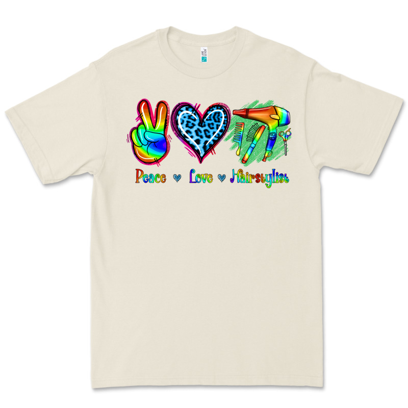 Peace Love Hairstylist Premium Tee by Jasminsmagicworld | Teevron