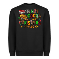 Black hot cocoa and christmas movies Heavyweight Sweatshirt - AdoDesignShop