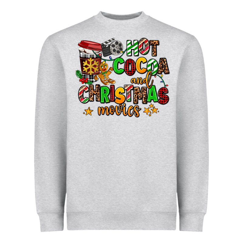 Hot Cocoa And Christmas Movies Heavyweight Sweatshirt by AdoDesignShop | Teevron
