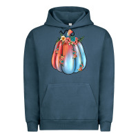 Pigment Midnight Navy flowers pumpkin Urban Hoodie - JahusDesignShop