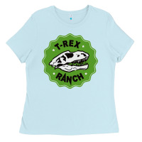 Baby Blue t rex ranch Ladies Tee - artisFamous