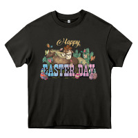 Asphalt Happy Easter Day rodeo Heavy Core Tee - HowdyJamesFarm