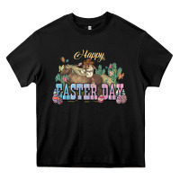 Black Happy Easter Day rodeo Heavy Core Tee - HowdyJamesFarm
