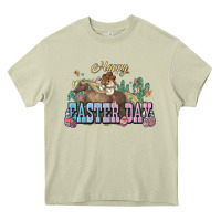 Mossy Happy Easter Day rodeo Heavy Core Tee - HowdyJamesFarm