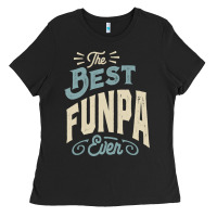 Black The Best Funpa Ever - Mens Funny Dad and Grandpa Ladies Tee - artisFamous