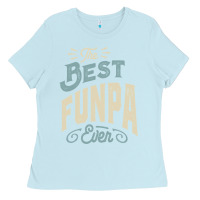 Baby Blue The Best Funpa Ever - Mens Funny Dad and Grandpa Ladies Tee - artisFamous