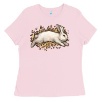 Bubblegum Pink Bunny Rabbit leopard Easter Day Ladies Tee - HowdyJamesFarm