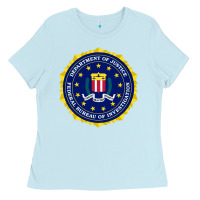 Baby Blue fbi Ladies Tee - artisFamous