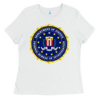 White fbi Ladies Tee - artisFamous