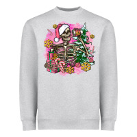 Heather Grey pink coffee gifts christmas skeleton coffee Heavyweight Sweatshirt - AdoDesignShop