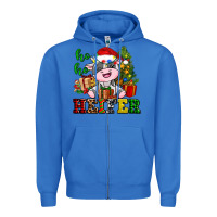 True Royal ho ho heifer little cute christmas cow Zipper Hoodie - AdoDesignShop