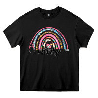 Black western nurse rainbow Heavy Core Tee - RanaPortraitStore