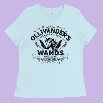 Ollivanders Wands Ladies Tee Designed By Artisfamous