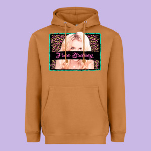 Free Britney Leopard Glitter Heavyweight Hoodie Designed By Adodesignshop