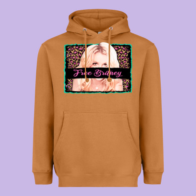 Free Britney Leopard Glitter Heavyweight Hoodie Designed By Adodesignshop