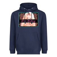 Navy free britney leopard glitter Heavyweight Hoodie - AdoDesignShop