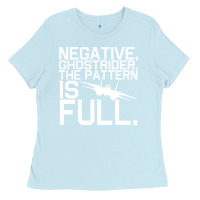 Baby Blue top gun ghostrider Ladies Tee - artisFamous