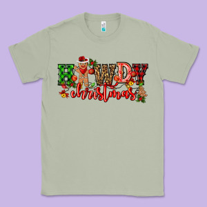 Howdy Christmas Gingerman Bread With Cowboy Classic Tee Designed By Cowgirlartshop