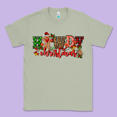Howdy Christmas Gingerman Bread With Cowboy Classic Tee Designed By Cowgirlartshop