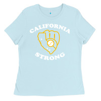 Baby Blue california strong Ladies Tee - artisFamous